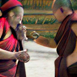 generated: Tibetan priests ringing a bell #3